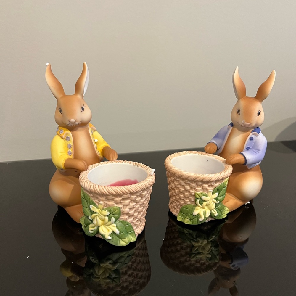 Partylite Bertie & Bea votive candle holder Pair P#7735 RETIRED in box